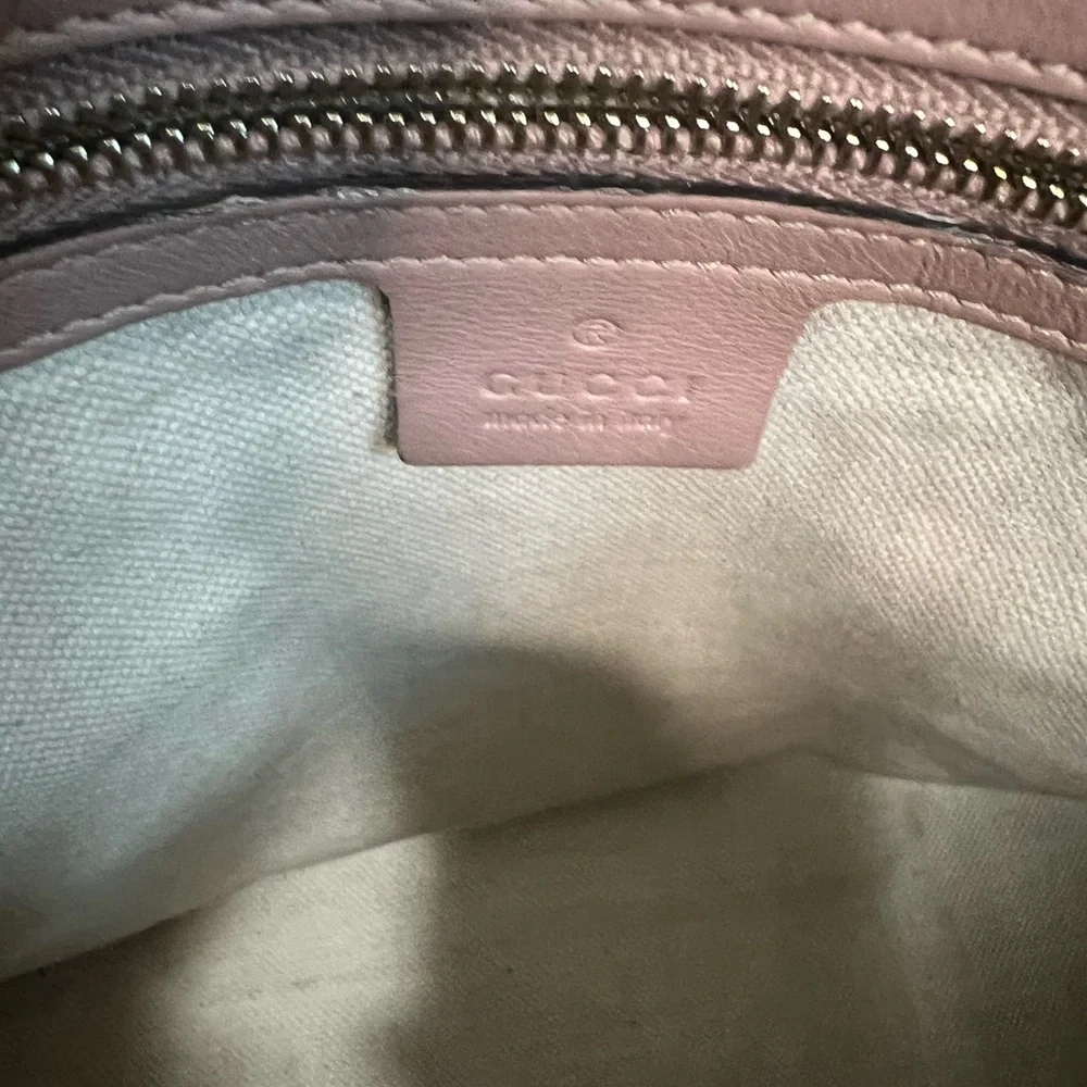 Guccissima soft pink medium Bree foldover Shoulder Bag - Picture 15 of 16